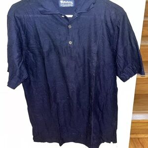 Authentic Burberry Men’s Cotton short sleeve navy blue polo shirt size S